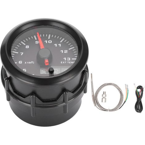 Jeffergarden 2in 52mm Exhaust Gas Temp Gauge 7-Colors Auto Car Digital LED EGT Meter with Sensor