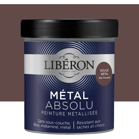 Peinture Libéron Métal Absolu Mat poudré Rouge métal 0,5 L (1/4)