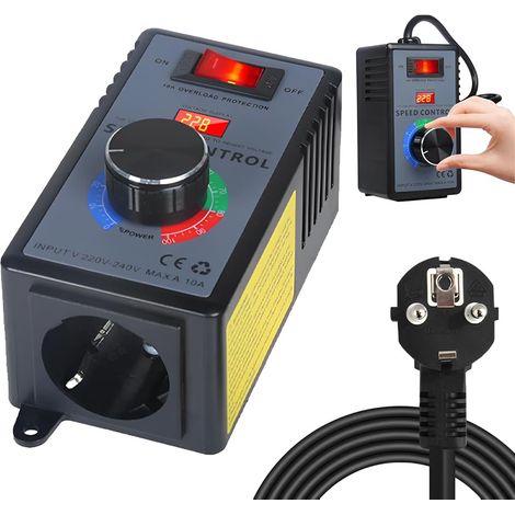 1 Variateur De Vitesse 220V, Affichage Numérique, Puissance 4000W, Pour Meuleuses Et Souffleuses (1/5)