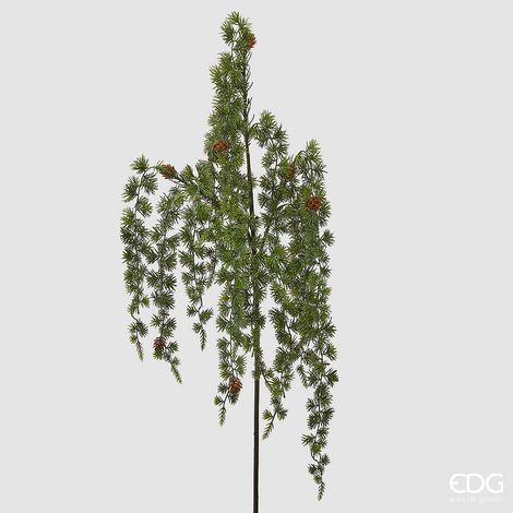 EDG Enzo De Gasperi Cedro Cadente con Pigne Green L120 cm – Decorazione Artificiale di Natale (1/5)