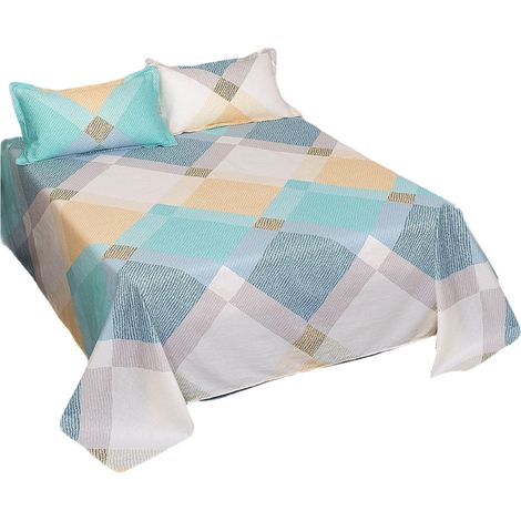 1 Ensemble de literie Queen, couette, drap housse, taies, anti-rétrécissement, toutes saisons, chambre (1/4)