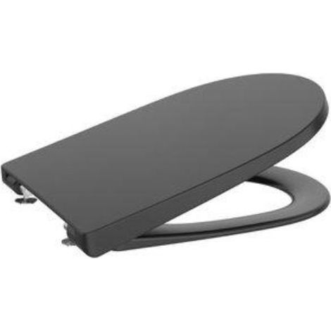 Tapa y asiento Supralit® para inodoro normal ONA - ROCA Color: Negro mate - Características: Caída amortiguada