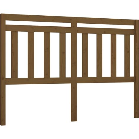 Testiera per dormire accessorio per camera da letto 146 x 4 x 100 cm in legno massello marrone chiaro TDL0202995