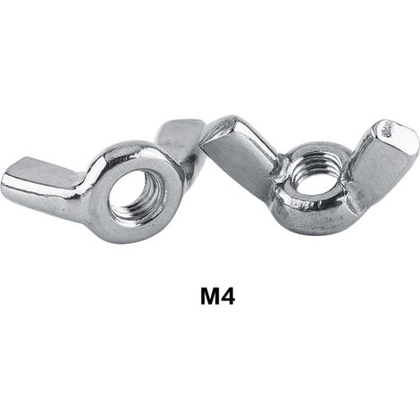 316 DIN315 Stainless Steel Wing Nut Butterfly Shaped Nuts Fastener (M4)