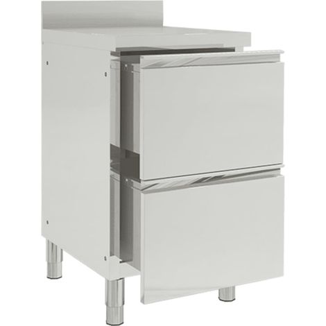 Maison Exclusive - Mobiletto da cucina commerciale con 2 cassetti 50x60x96 cm