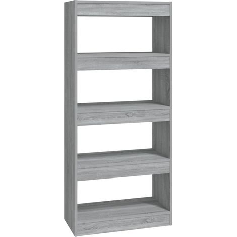 Maison Exclusive - Bücherregal/Raumteiler Grau Sonoma 60x30x135 c
