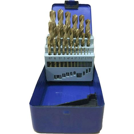 SET 25 PUNTE FORATURA TRAPANO ACCIAIO FERRO ALLUMINIO TITANIO HSS 1 13 MM 345EN