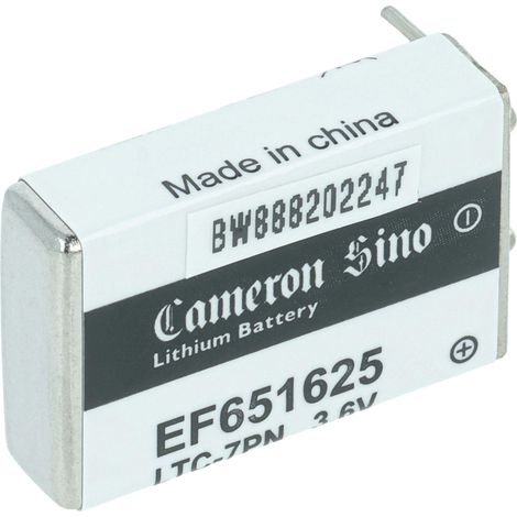 vhbw EF651625 Special Battery - Primary Battery with Solder Pins (750mAh, 3.6V, Li-SOCl2)