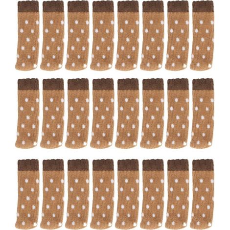 24 Protections de Pieds de Chaise 2 Couches, Coussinets Anti-Bruit pour Sol, Accessoires Meubles (1/5)