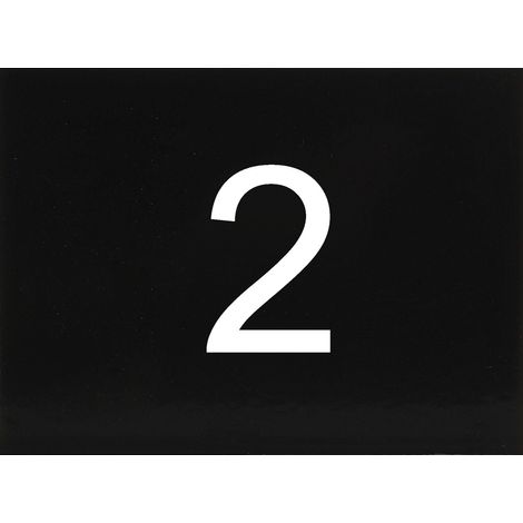Nummernschild selbstklebend, 40 x 30 mm, Type 2, Kunststoff schwarz glänzend