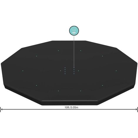 4 Season Cover 305 cm Round Diameter 305 cm for Above Ground Pools