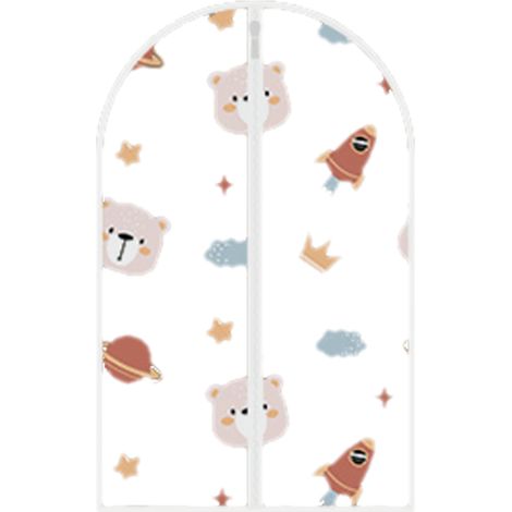 Housse de Rangement Transparente PEVA avec Fermeture Totale - Multicolore - Lot de 1 - Sizes 60x80cm/100cm/120cm/140cm (1/2)
