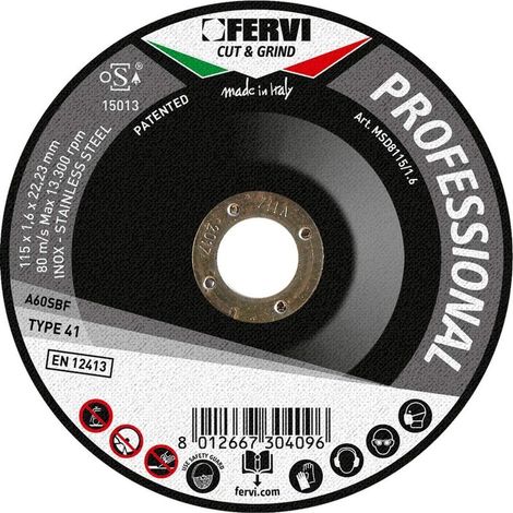 DISQUE DE MEULAGE PROFESSIONNEL POUR METAL 125x6,5x22 MM AQ MSD8125/6.5