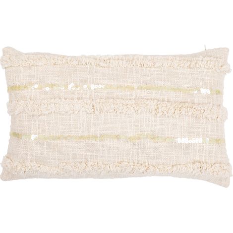 Cuscino in stile boho Bali - Copertura e riempimento inclusi - Cassandra Bianco