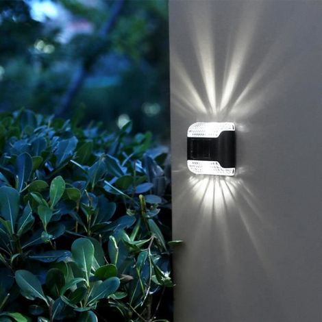 Applique Murale Solaire - 4 Ampoules LED - Étanche IP65 - Extérieur - Lot de 4 (1/4)