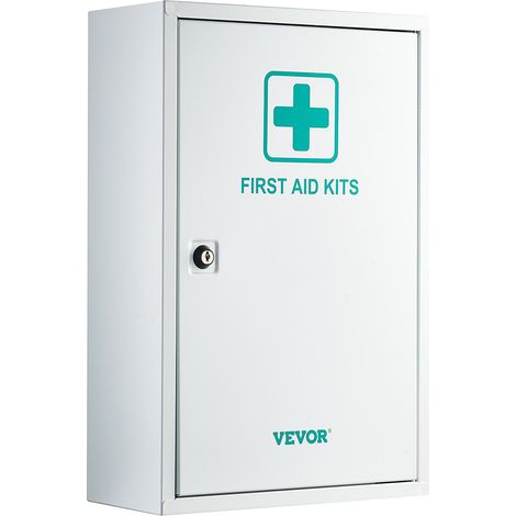 Armoire à Pharmacie Métal Armoire de Premiers Secours 1000 PCS Fournitures Médicales d'Urgence, Boîte Murale Autoportante 3 Étagères Grande Capacité, pour Maison, Bureau, Entreprises, Stations (1/5)