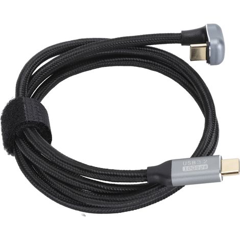 Câble de données en forme de U, connecteur USB-C mâle-mâle, USB 3.2 Gen2, 10 Gbit/s, 20 V, 5 A, charge rapide PD100 W, compatible avec la diffusion d'écran 4K 60 Hz et la technologie OTG, longueur 100 (1/5)