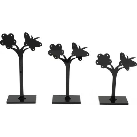 Présentoir à bijoux en trois pièces, support pour boucles d'oreilles (papillon) (1/5)