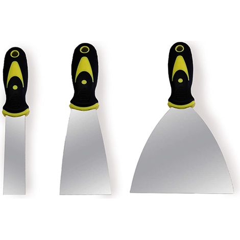3pcs Ensemble de couteaux à mastic – Grattoir à papier peint, outils à main, joint de remplissage, enlèvement de peinture, plâtre (1/4)