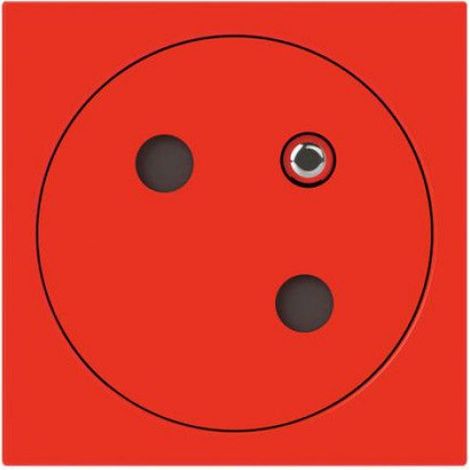 Prise de courant - - MOSAIC - 2 modules - Rouge - IP41 - Thermoplastique (1/2)