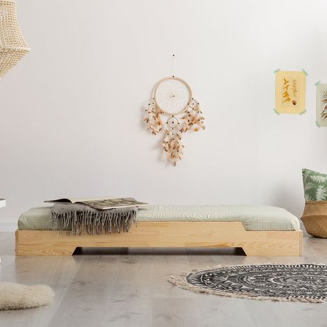 Letto 90x190 con rete a doghe Cyrielle Bois (1/4)