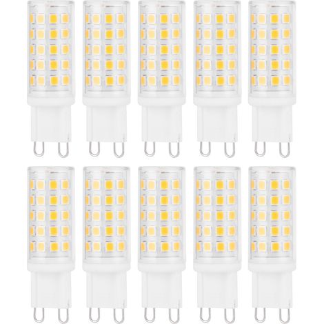 10 Ampoules LED G9 4W 54 LEDs Blanc Chaud pour Lustre Applique Murale AC100-265V (1/5)