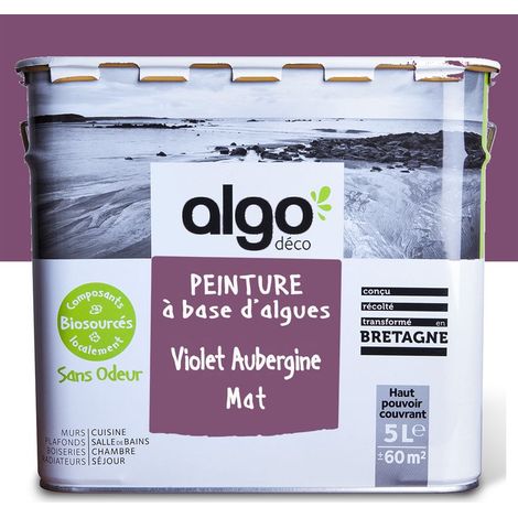 Peinture écologique Algo - Violet Aubergine - 5L / Mat (1/8)