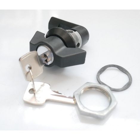 Bouton verrou zamack à clé 2433A pour fermeture coffret industriel série GISSEY