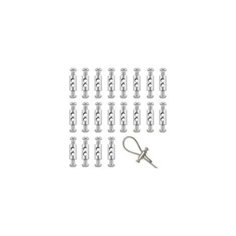 20 serre-câbles avec capuchon à vis, pour câbles et fils de 1 à 2 mm de diamètre, serre-câbles double face pour câbles et fils d'acier.