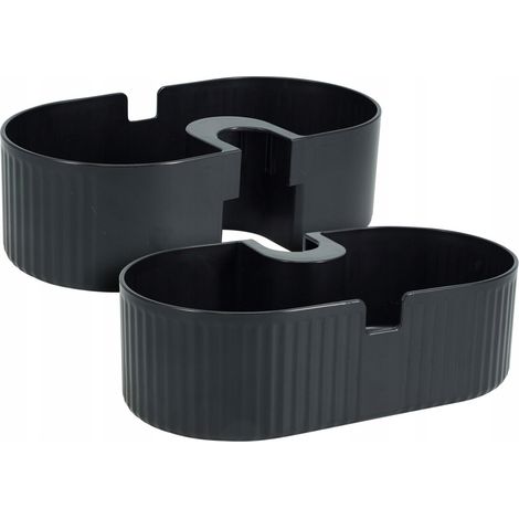 Organizador de ducha de pl谩stico para ba帽o, negro, 13x24cm, 1 unidad.