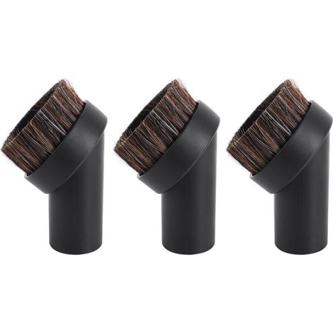 3 Pièces Brosse à Poussière Douce en Crin de Cheval pour Aspirateur Outils de Nettoyage Diamètre Intérieur 32mm