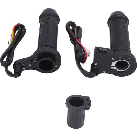 Poignées chauffantes électriques 12V réglables, 2 pièces, chauffe-mains hiver pour guidon 7/8 pouces, noir (1/5)