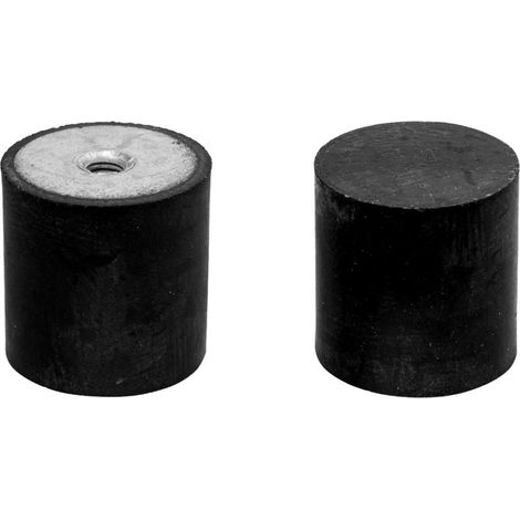 Juego de 2 silentblocks hembra sólidos M8x4mm – Goma antivibración 30x25mm – Reducción de vibraciones para barcos y coches (1/2)