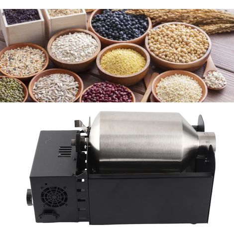 Machine de Torréfaction de Café  Petit Four à Grains  Cuisson Café, Sesame & Noix  9 RPM Température 60-200℃  Inox  1.5KW 44cm  Glove & Spatula (1/5)