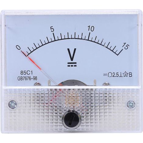 Compatible avec le bouton de micro-réglage 85C1, le voltmètre analogique, CC 0-15 V (1/5)