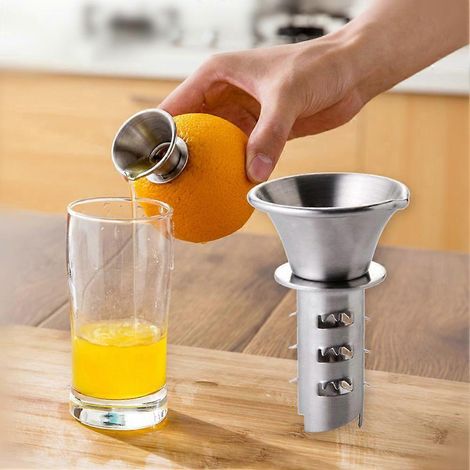 Presse-agrumes en acier inoxydable pour oranges, citrons et limes, outil de cuisine manuel (1/4)
