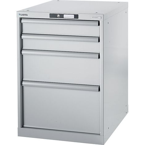 LISTA, Etabli modulaire, caisson, hauteur 800 mm, 4 tiroirs, (1/4)