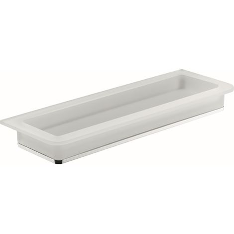 COLOMBO DESIGN Lulu' porta sapone appoggio vetro satinato cromato codice prod: B62420CR-VAN (1/3)