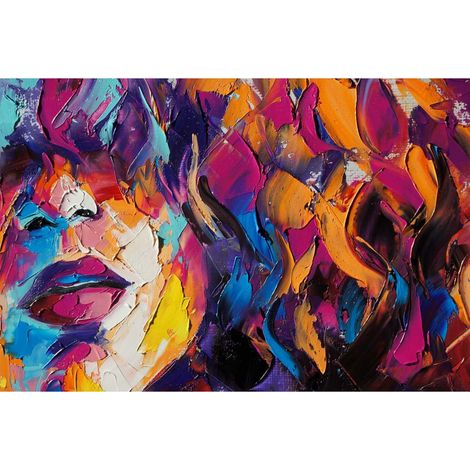 Tableau sur toile visage peint 30x45 cm - Impression sur Toile Murale Décorative - Image imprimée en HD sur Toile - Toile sur Châssis en Bois FSC - Fabriqué en France (1/5)