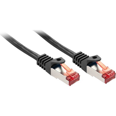 LINDY 47372 RJ45 Netzwerkkabel, Patchkabel CAT 6 S/FTP 1.00 m Schwarz 1 St.