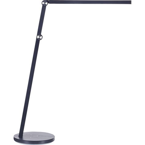 Lámpara de mesa LED negra 48 cm material sintético interruptor táctil Dorado