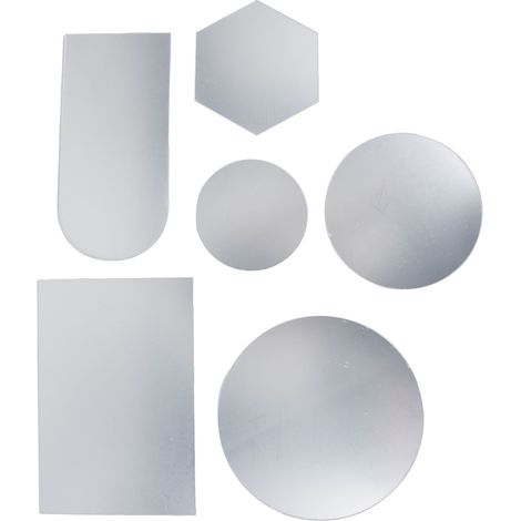 6Pcs Autocollants Miroir Forme Originale Décor Murale Acrylique pour Salon Bureau (1/5)