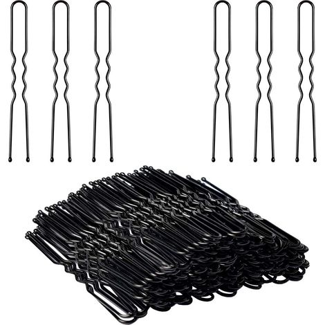 Hair Pins - U Shaped Bun Pins - 2.4 Inch - Metal Alloy - Ball Tip - For Daily Use Wedding Prom - 80 Pieces (1/5)