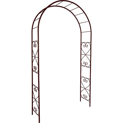 Louis-3166 Arco da Giardino con Motivo Romantico, in Ferro Anticato, 130 X 250 Cm (1/4)