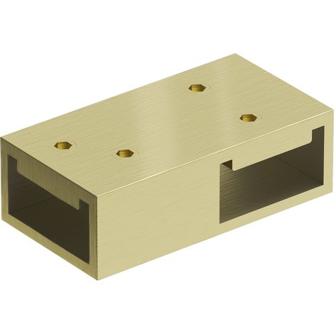 Mexen conector en T para soportes de pared, dorado cepillado - 800-09-55 (1/2)