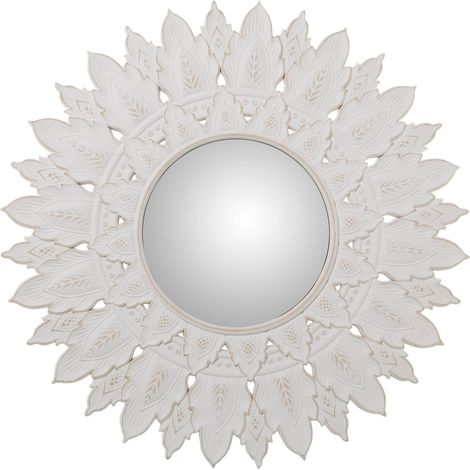 Miroir bois sculpté chic pour une touche naturelle et élégante - Bois naturel sculpté (1/2)