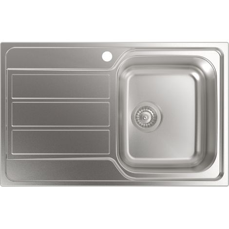Cata CDL-1EI - Fregadero De Cocina Acero 50 Cm 1 Cubeta 1 Escurridor Bajo Encimera (1/3)