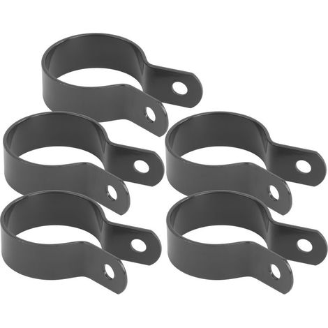 Schelle Strend Pro METALTEC, 48 mm, anthrazit, RAL7016, für Rundpfosten, Pack. 5 Stk.