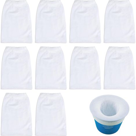 10Pièces Filtre Skimmer Piscine,Panier de Bassin Sol Bache Epuisette Filet Couvercle Filtrante,Anti Sable Filtrantes Joint Tapis Liner Net Skim Chlore Prefiltre,pour Aquarium Pool Exterieur Fontaine (1/5)