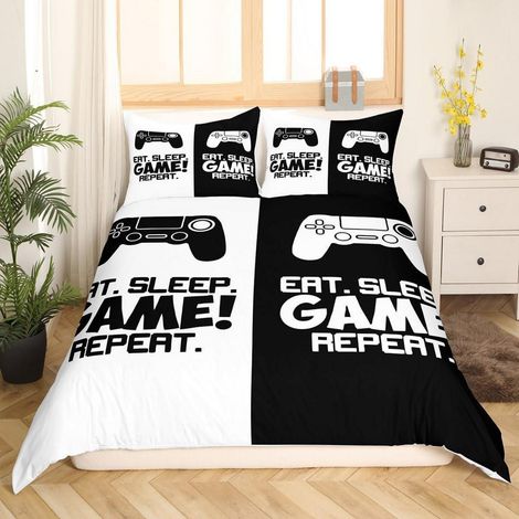 Ensemble de literie 155x220cm avec motif Gamepad, microfibre, respirant